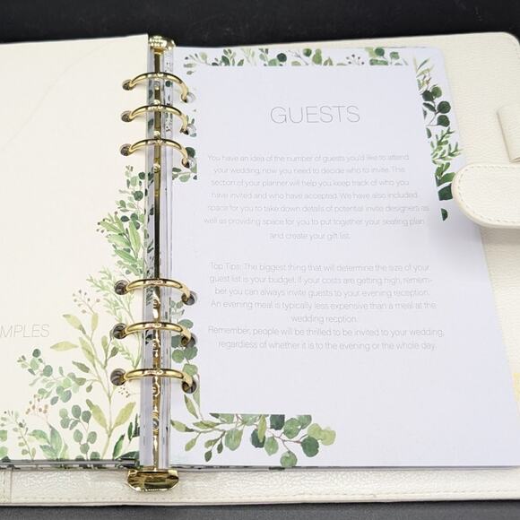 Charvoria Wedding Planner Future Mrs Binder Budget Lists Pockets Undated White - Picture 11 of 14